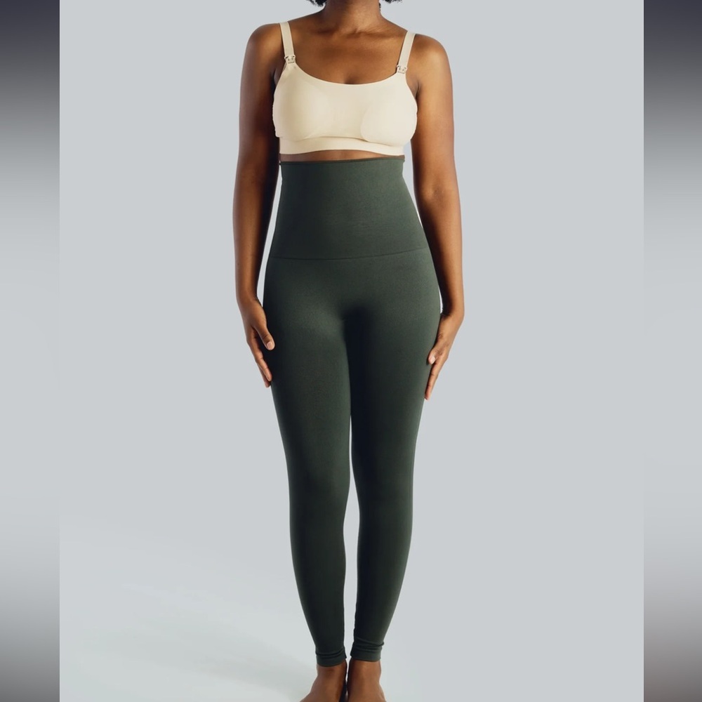 BELLY BANDIT Mother Tucker® Postpartum Compression Leggings Olive Size Small
